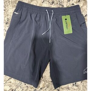 Unipro Qwick-Dry Shorts 9" Men's Running Gray Glacier/Slate Size Medium NWT